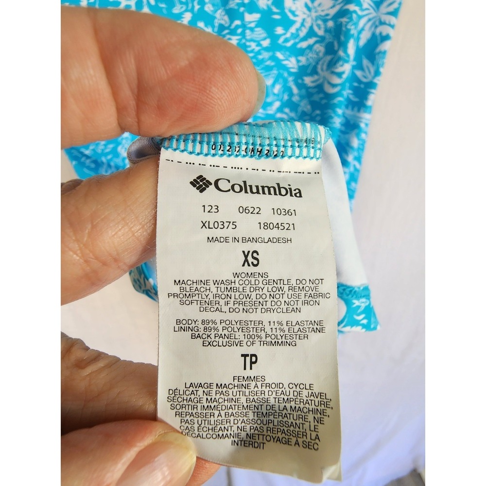Columbia PFG Womens XS Blue White Sun Dress Fishing Travel Coastal Athleisure - Picture 4 of 7